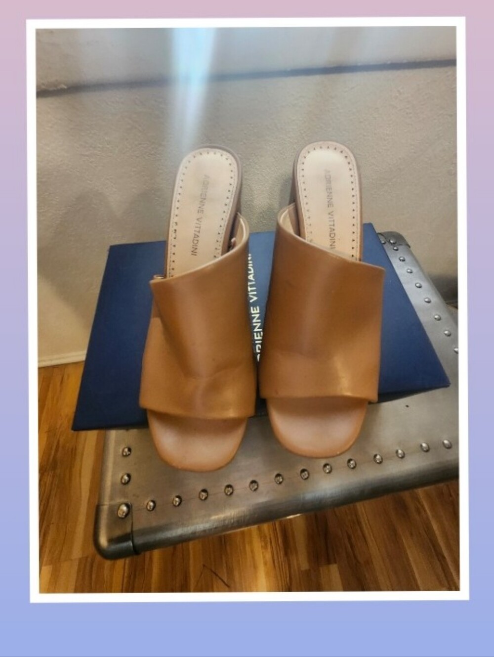 🤎Adrienne Vittadini Brown Open-Toe Slide Mules🤎